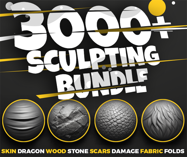 3000+ sculpting brushes bundle preview