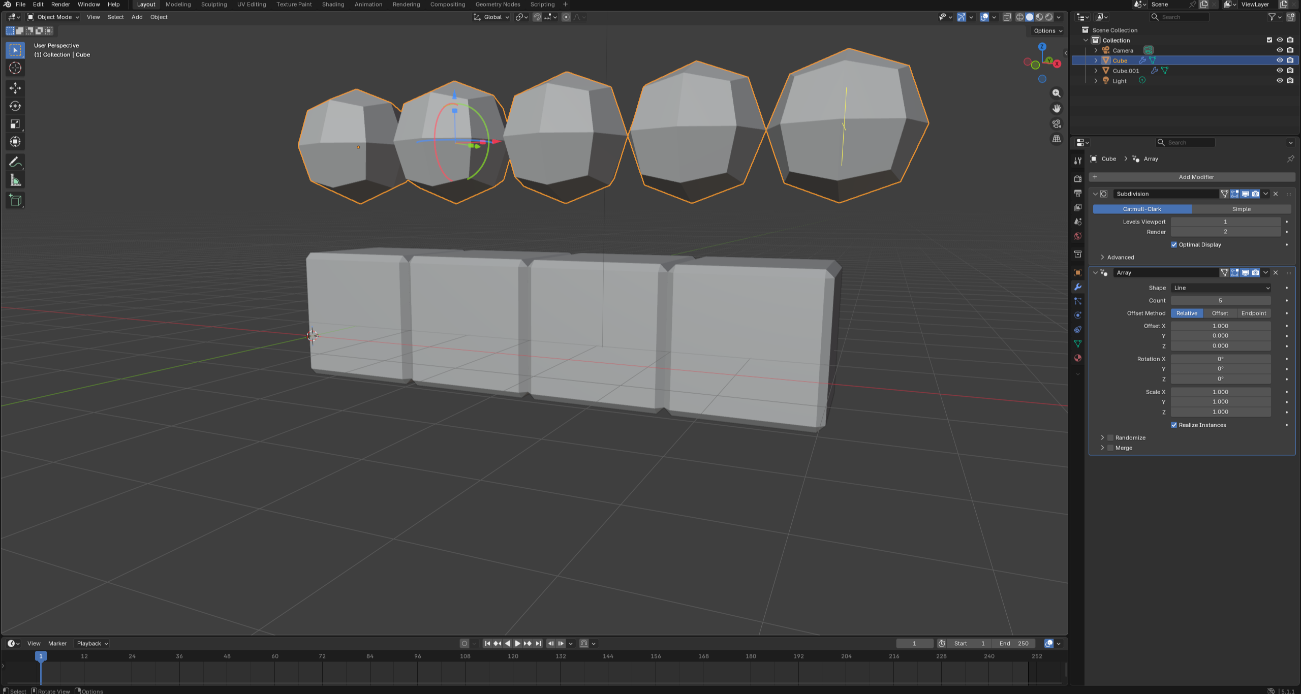 Blender Array modifier for repeated objects