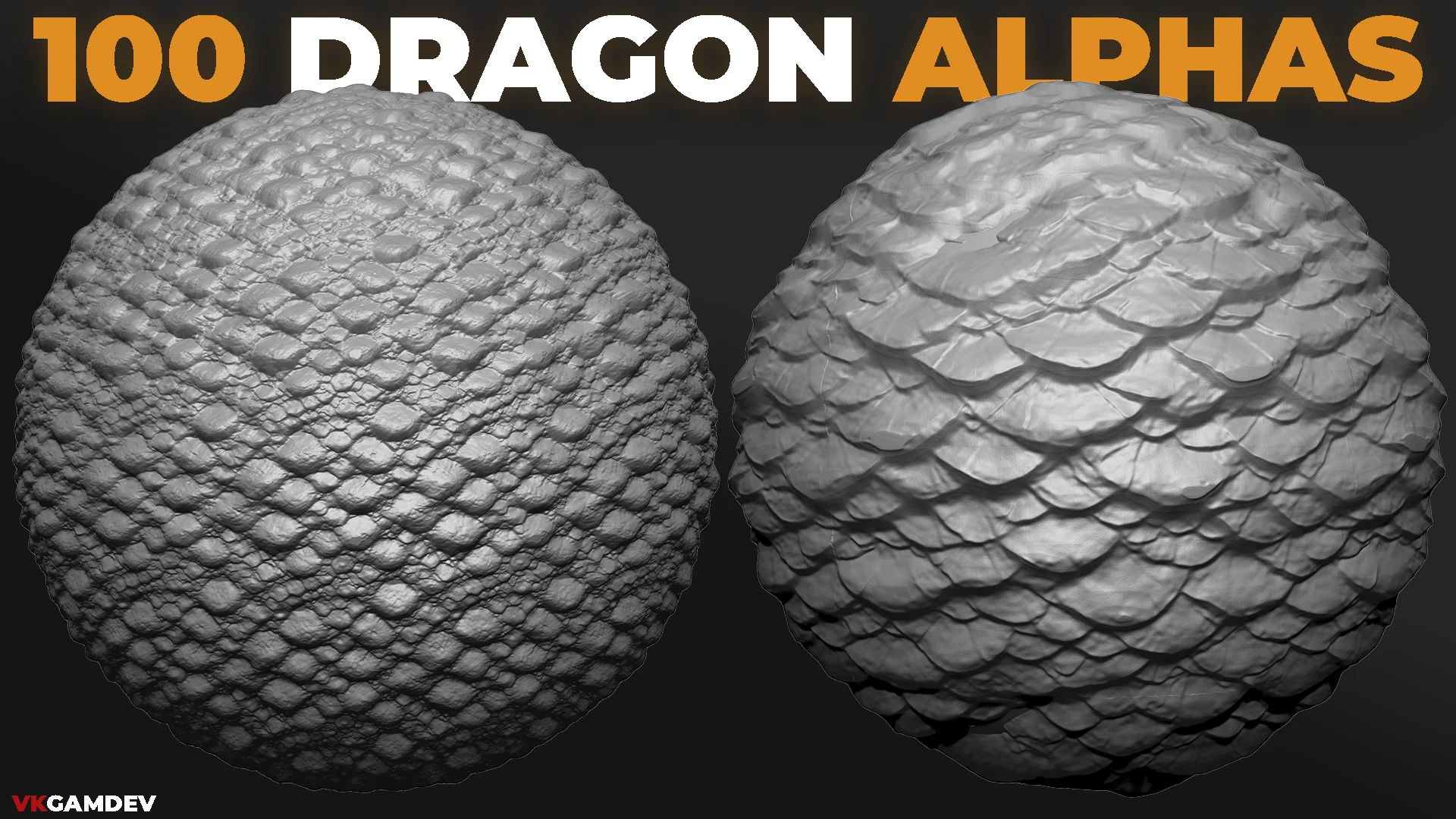 100+ Dragon Skin Seamless Alphas Displacement Maps for ZBrush & Blender preview 4