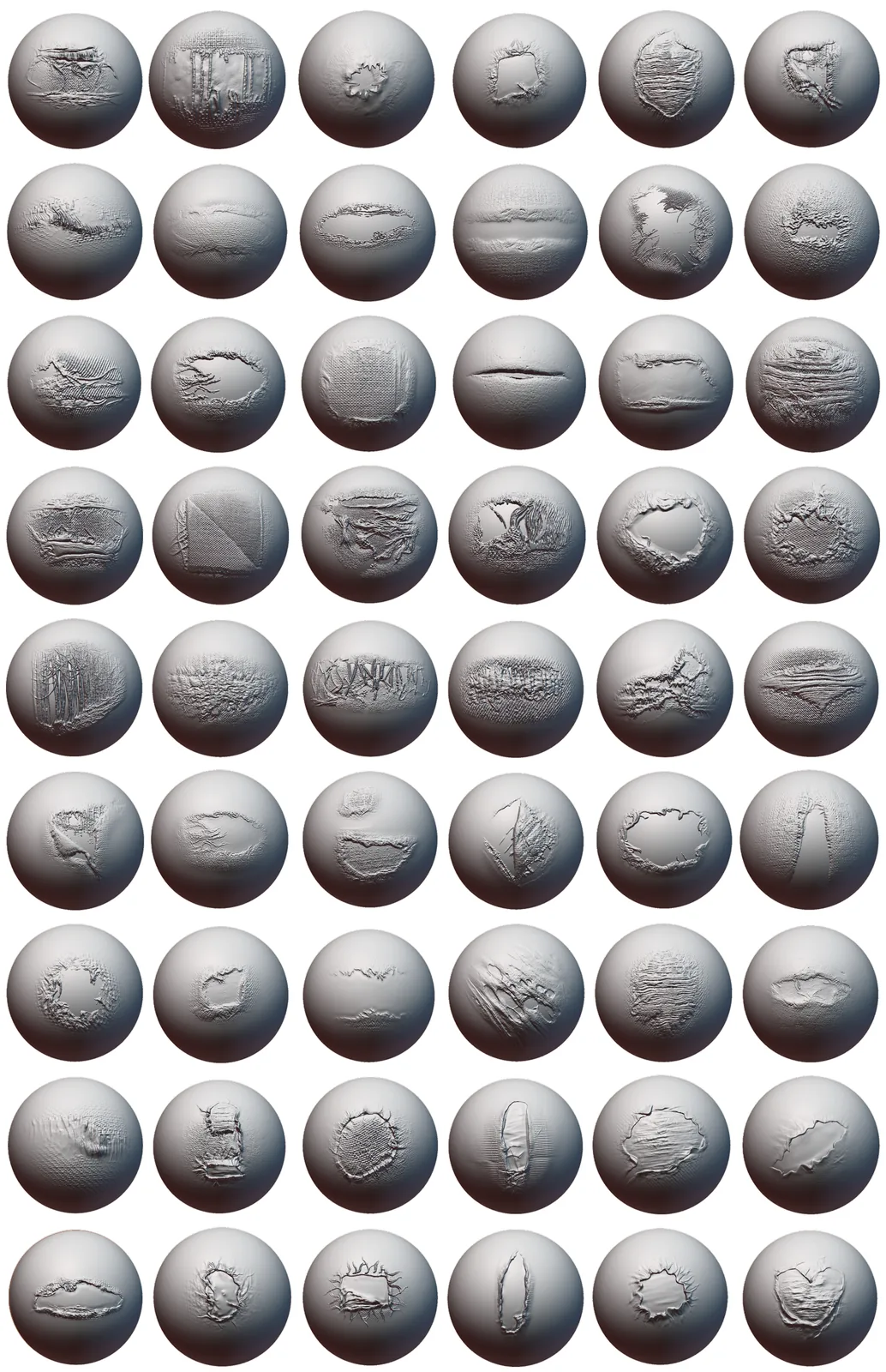 Blender torn cloth brushes