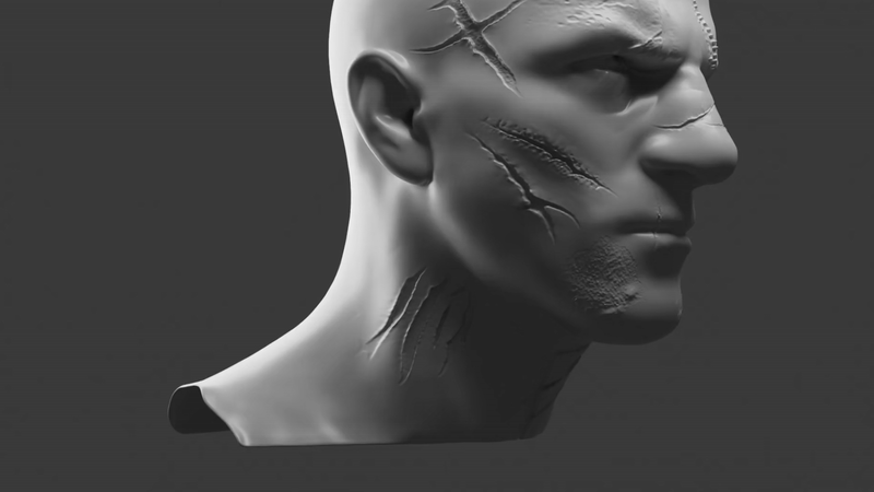 Wounds and scars sculpting brush preview