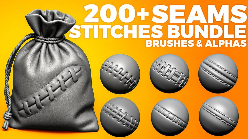 Seams and Stitches Sculpting Brushes