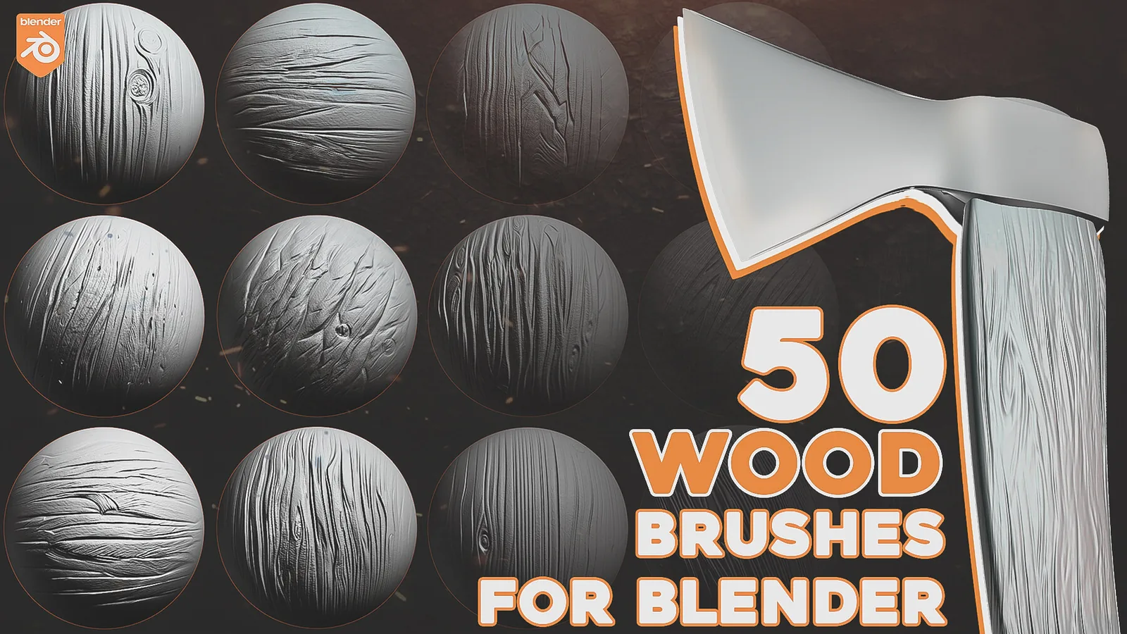 Blender Wood Sculpting Brushes vol.2. Asset Browser.