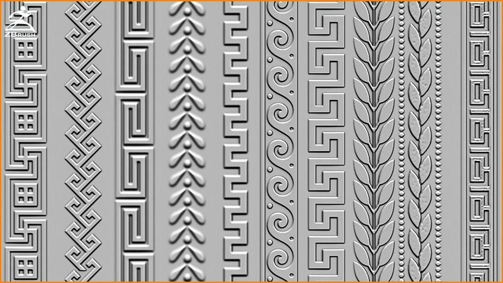 Greek Ornaments Brush for ZBrush preview 2