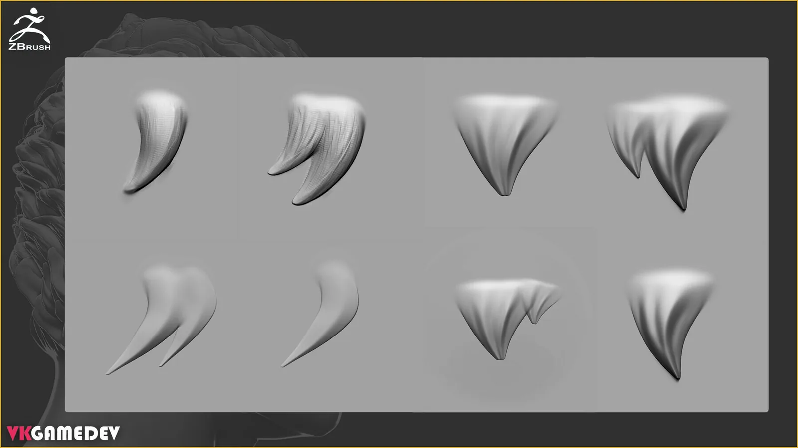 Hair and Fur VDM Brush for ZBrush preview 1