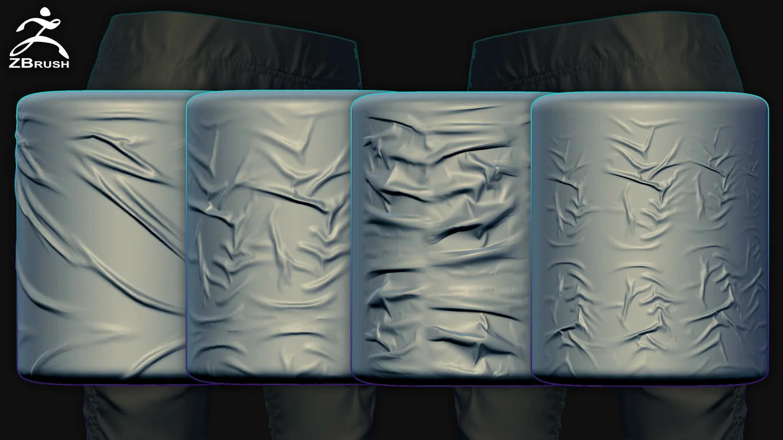 Folds Brushes for ZBrush (ZBP & PSD) preview 1