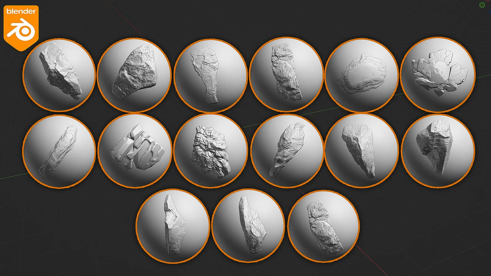 Rock Blender Sculpting Brushes Vol.2 preview 3