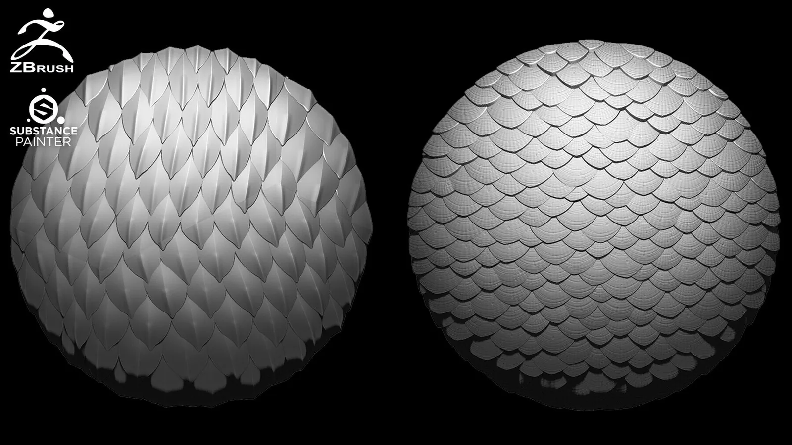 Reptile Skin Brushes for ZBrush (+ 10 Alphas PSD) preview 3