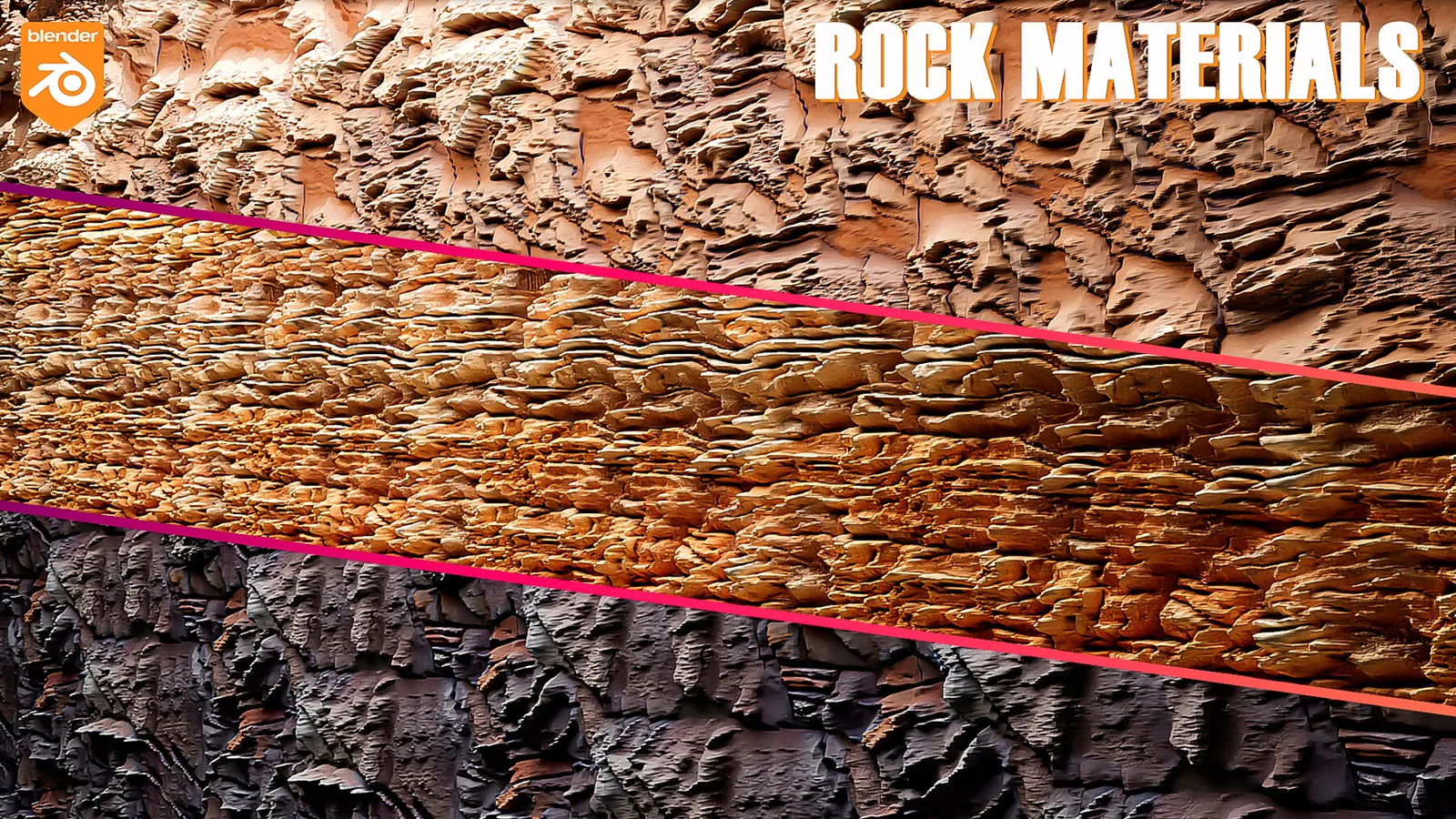 40+ Rock, Stone, Mountains Blender Materials (Cycles, Eevee) preview 1