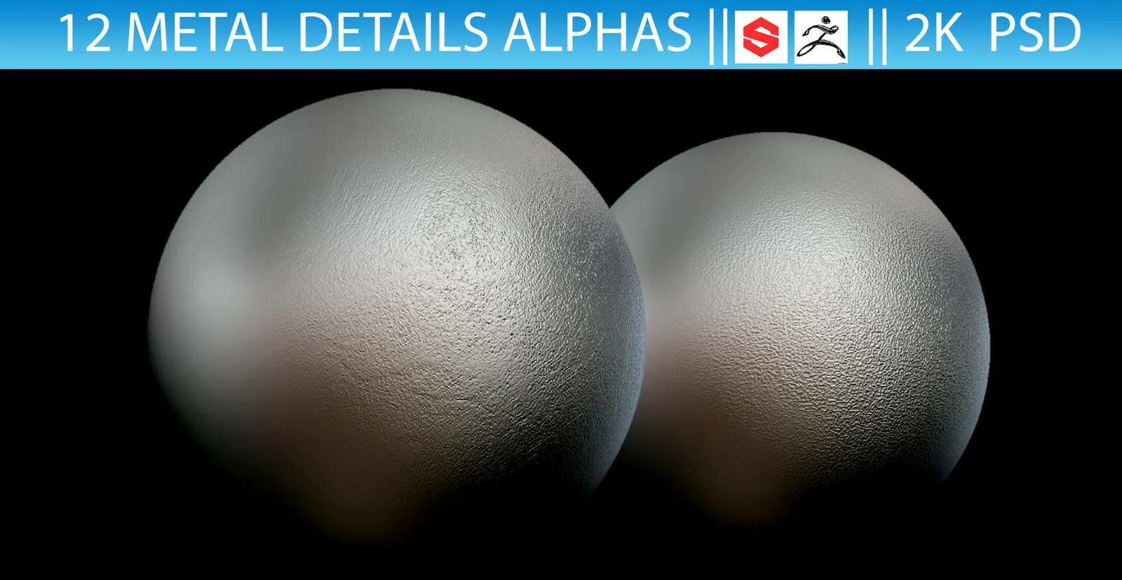 12 Metal Details Alphas (Zbrush, Substance, 2K, PSD) preview 2