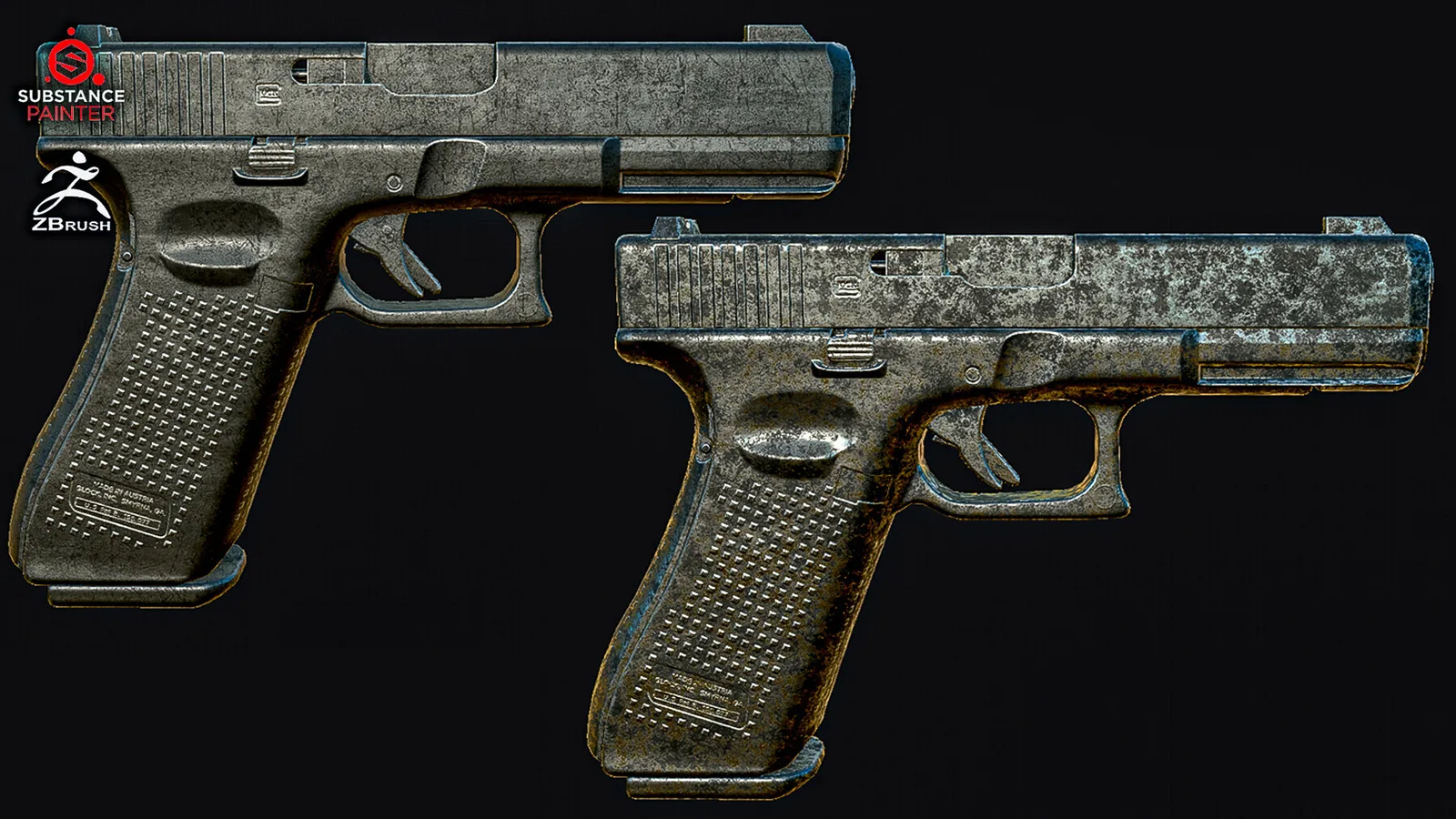 50 Grunge Alphas for Substance Painter, ZBrush preview 3