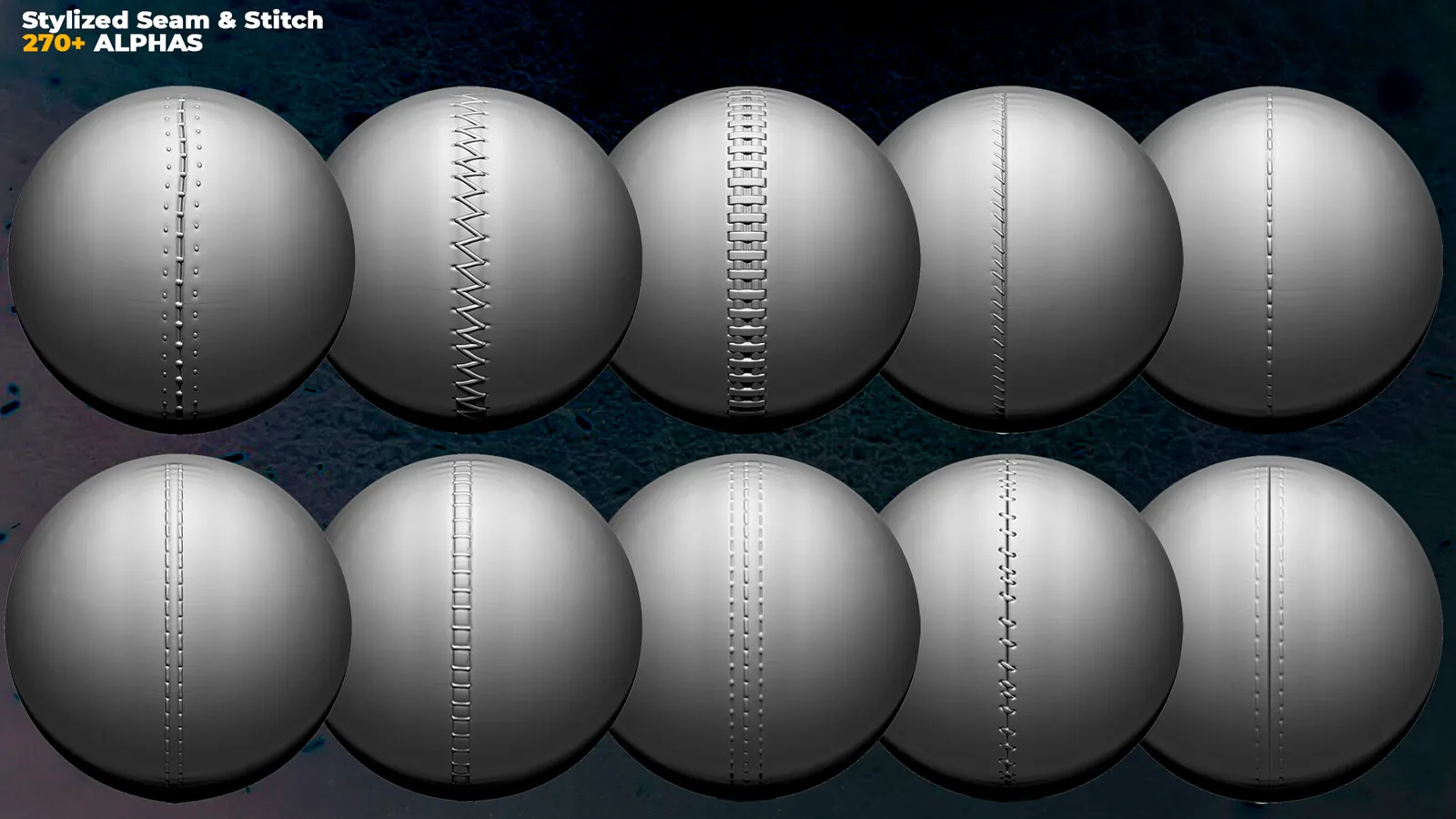 Stylized Seam & Stitch Alphas preview 1