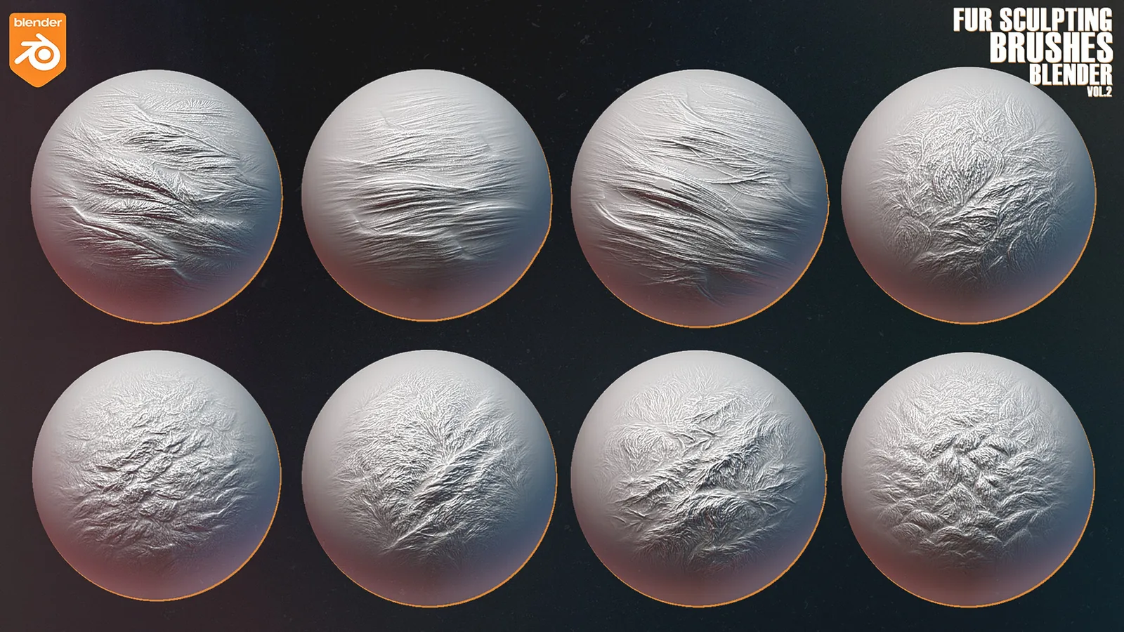 Sculpting Fur And Hair Brushes For Blender Vol.2 preview 2