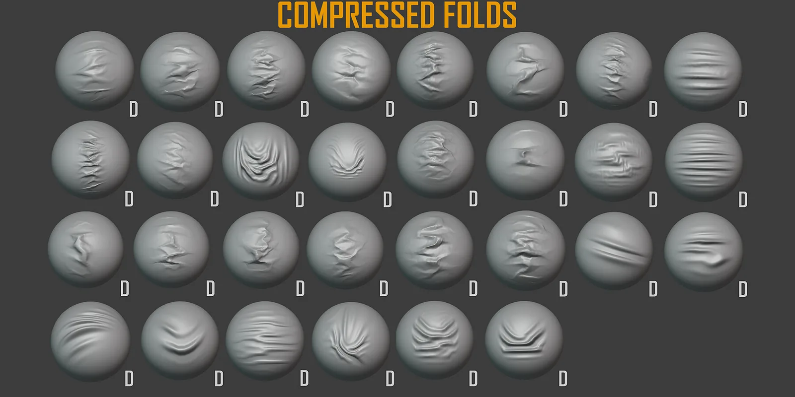 Blender Fabric Brushes. 90+ Sculpting Brushes. Asset Browser. preview 1