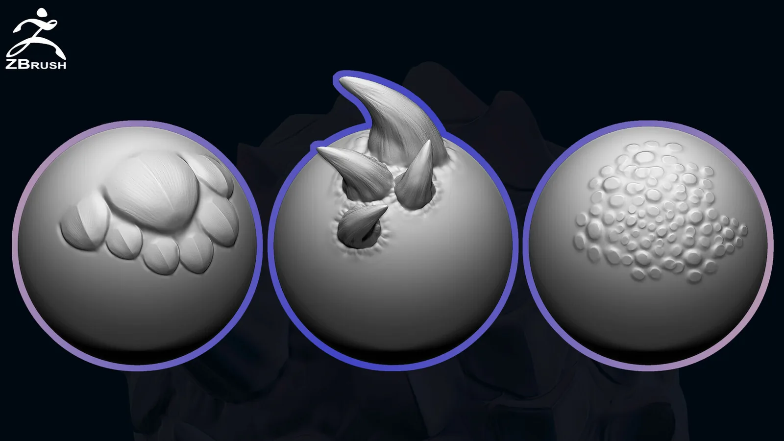 20 Dragon (Reptile) Skin VDM Brush for ZBrush preview 1