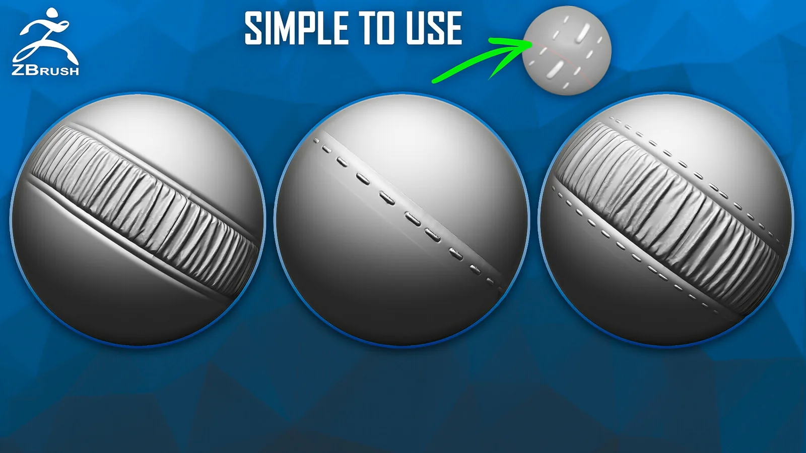 35 Seam and Stitch Alphas for ZBrush preview 3