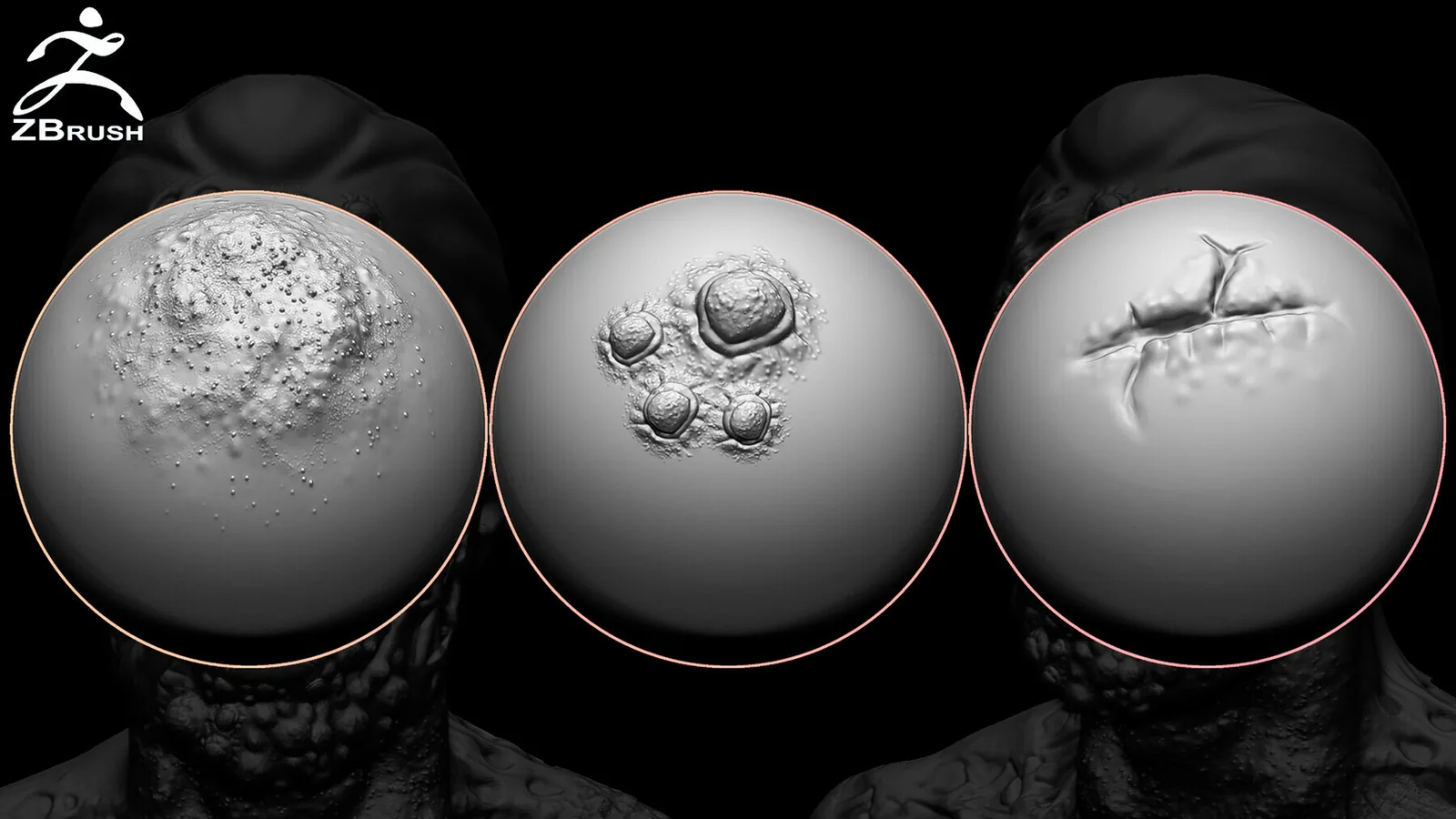 45 Monster (Zombie) Skin VDM Brush for ZBrush preview 1