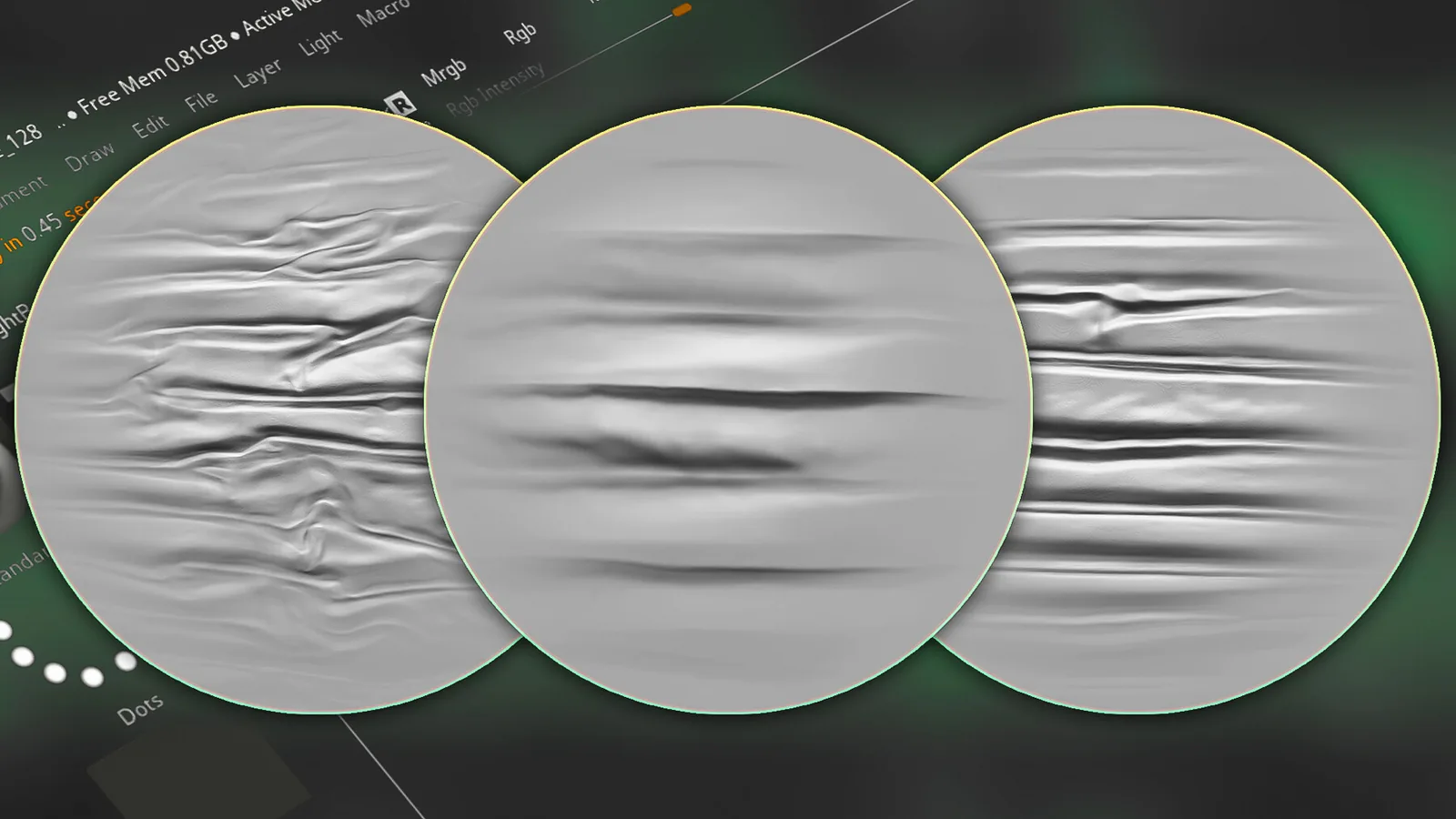 30 Folds VDM Brush and Alphas for ZBrush preview 3