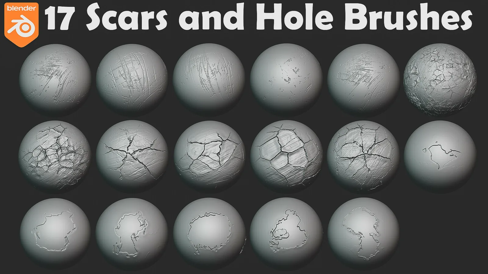 Damage Brushes For Blender. Asset Browser. preview 3