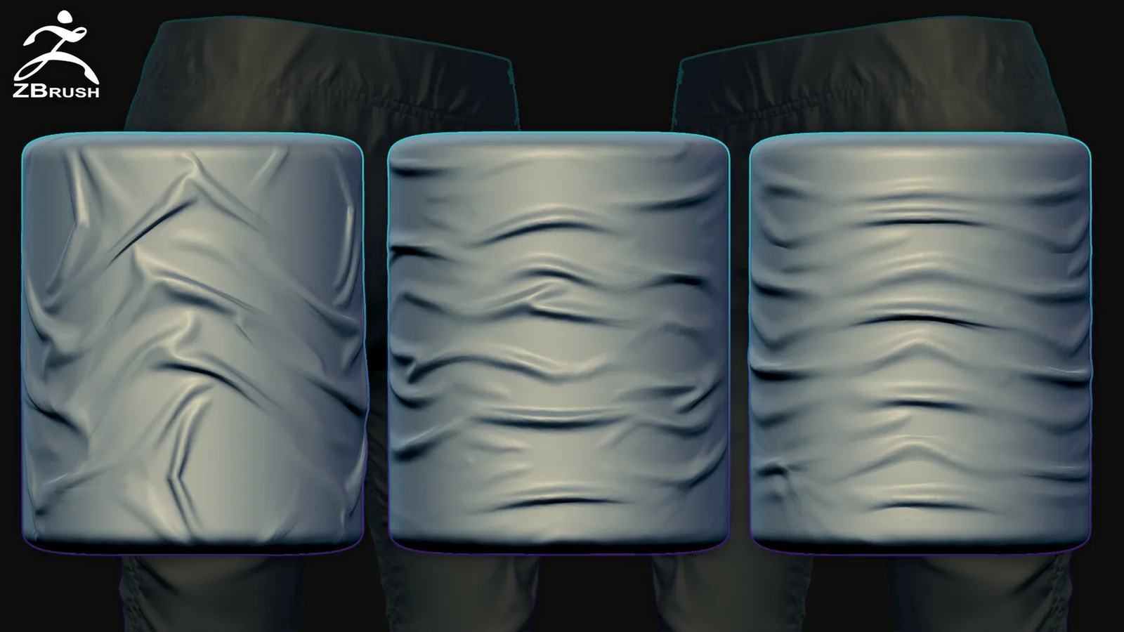 Folds Brushes for ZBrush (ZBP & PSD) preview 2