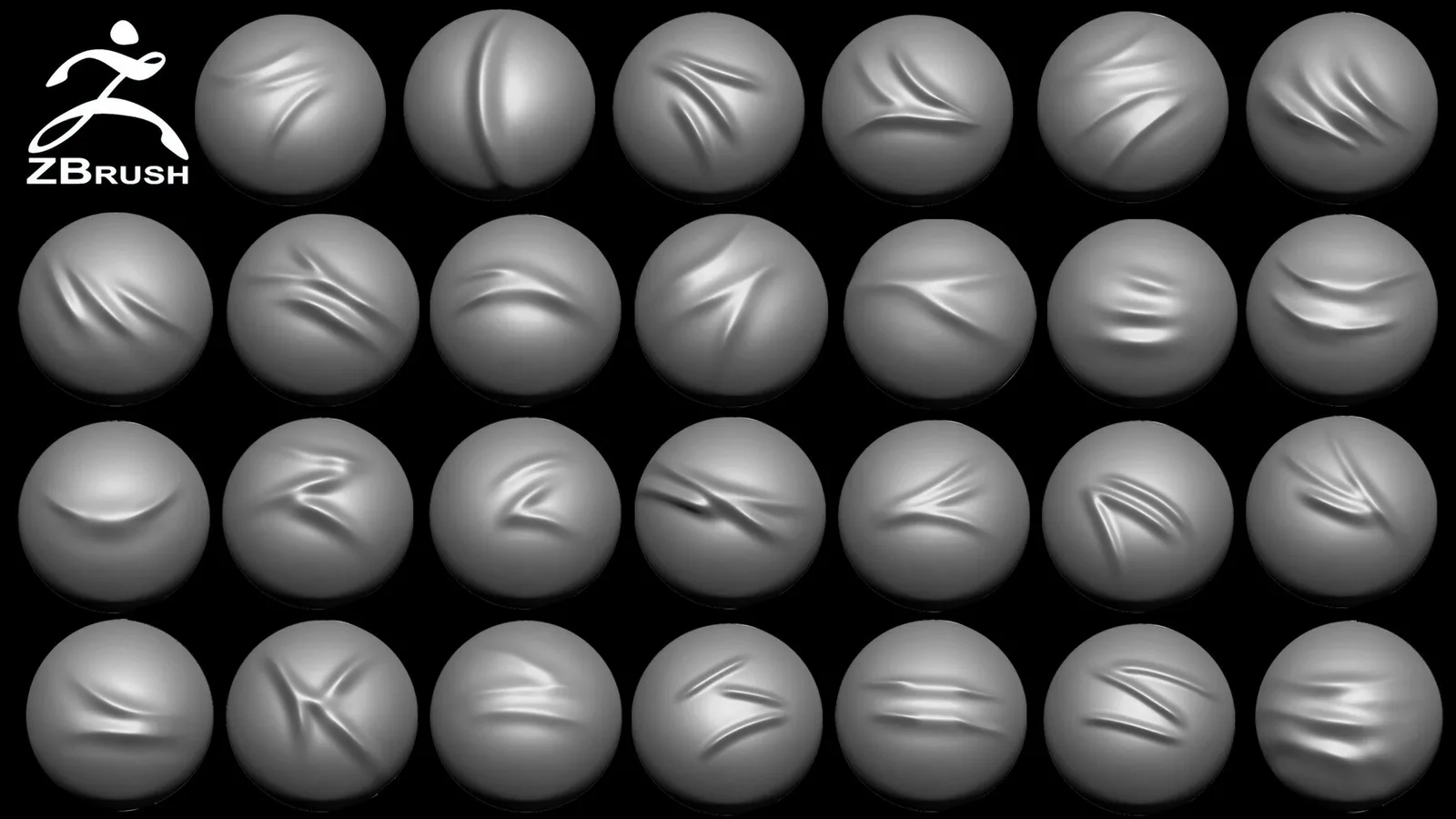 30 Folds & Wrinkles VDM Brush for ZBrush preview 1