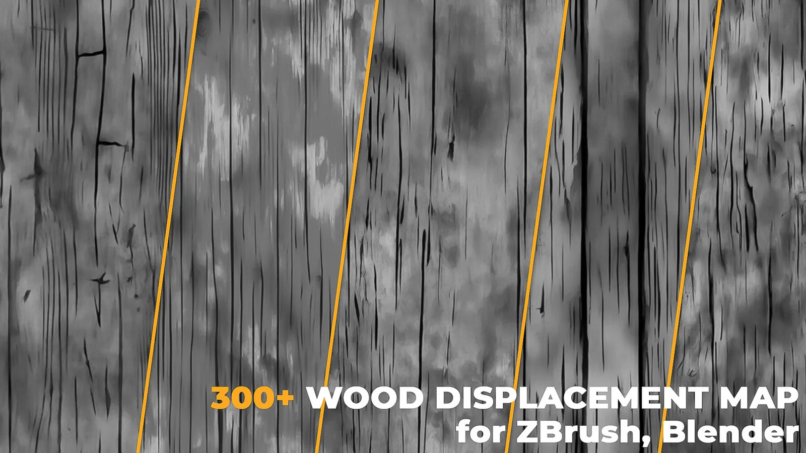 300+ Wood Displacement Map (Alphas) for ZBrush, Blender vol.11 preview 2