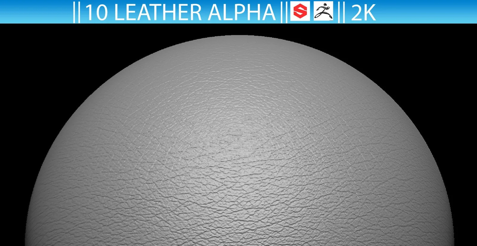 10 Leather Alpha Fabric (ZBrush, Substance, 2K, PSD) preview 1