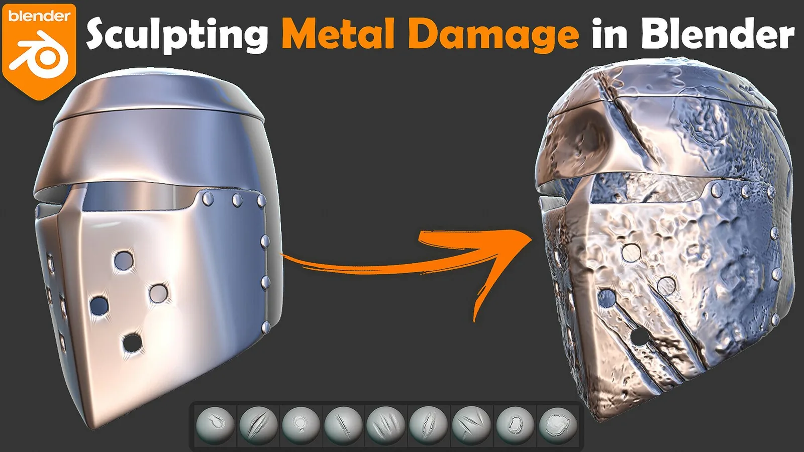 Metal Damage Brushes for Blender. Asset Browser.