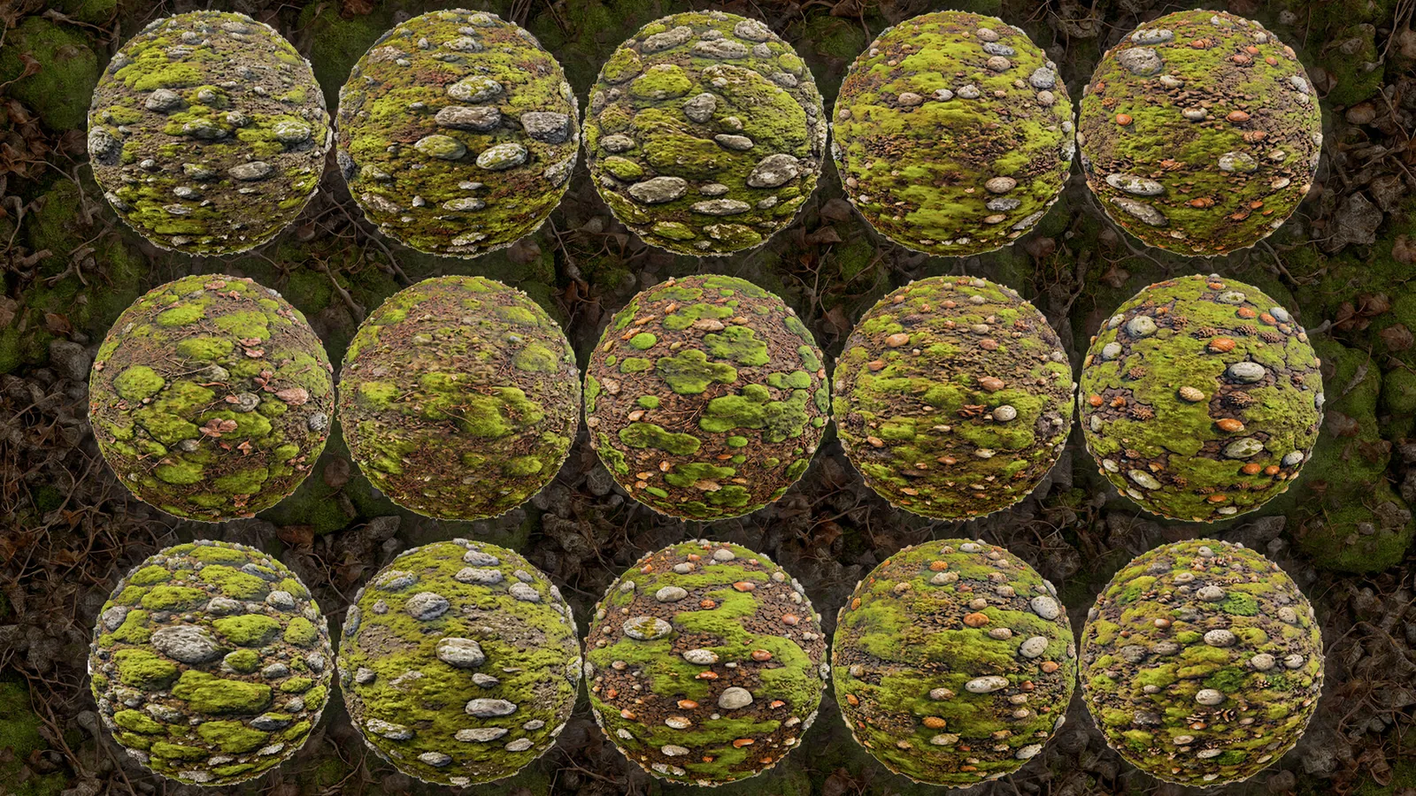 Forest Ground Materials & Pbr Texture Library For Blender preview 1