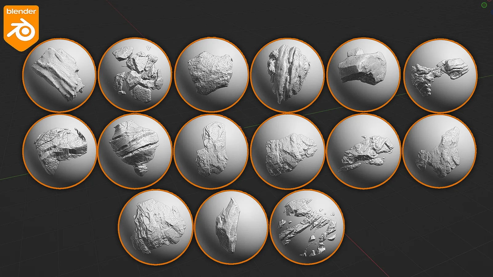 Rock Blender Sculpting Brushes Vol.2 preview 2