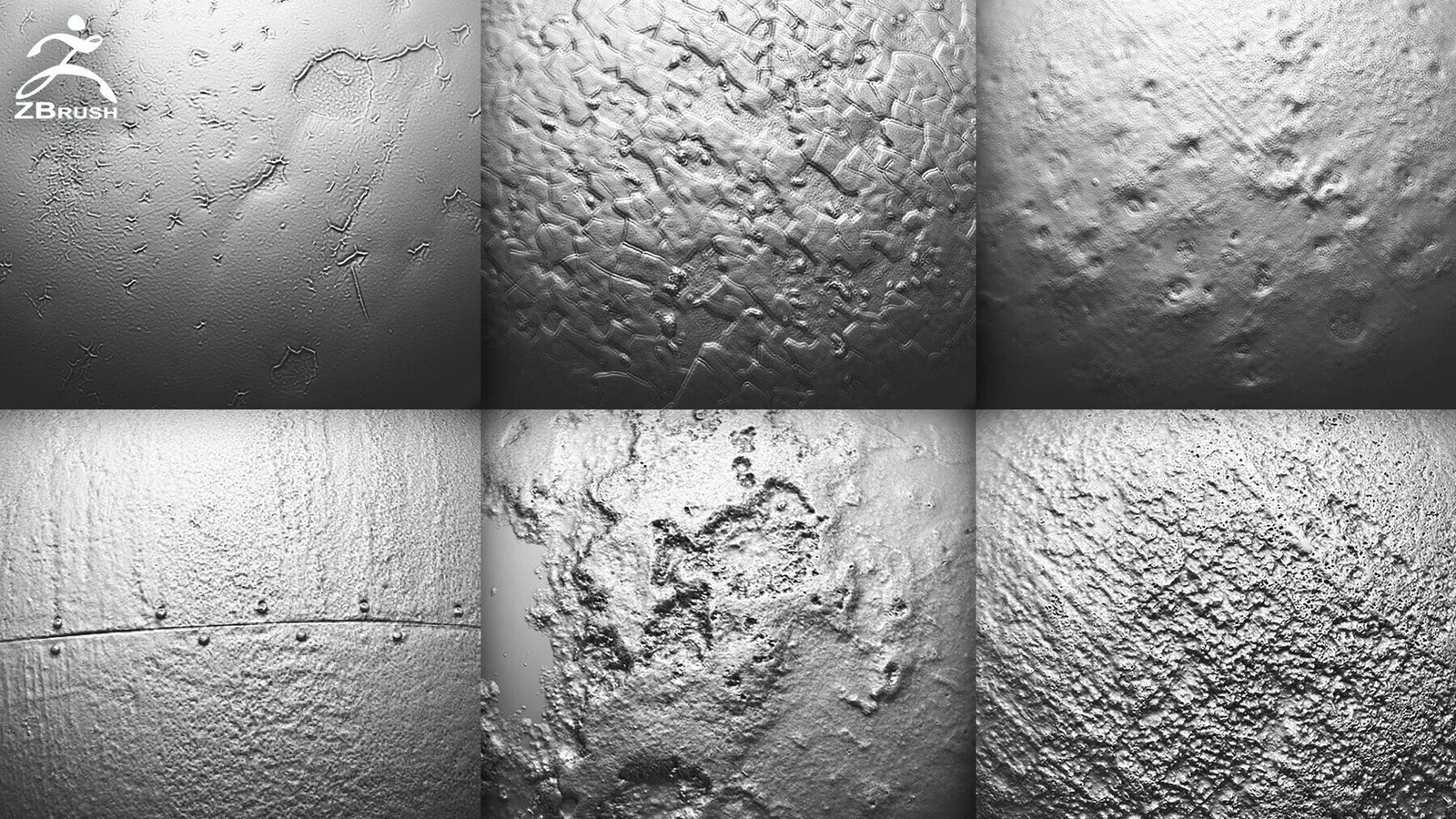 26 Metal Surface Alphas for Zbrush (Rust, Scratched, Dirty) preview 2