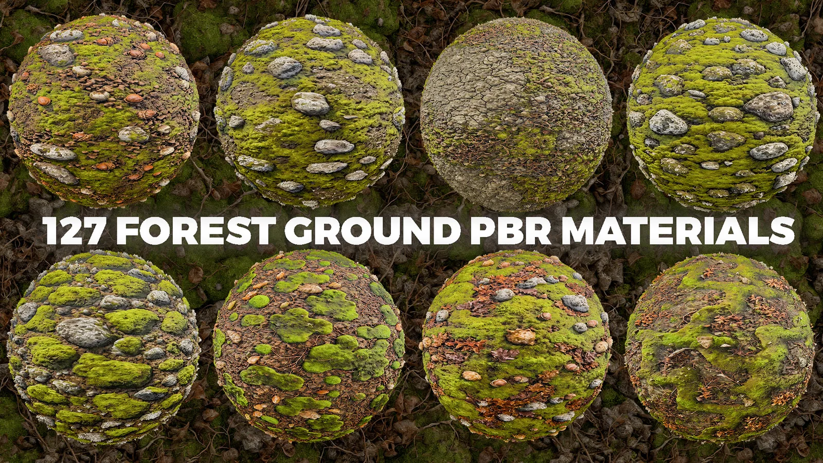 Forest Ground Materials & Pbr Texture Library For Blender