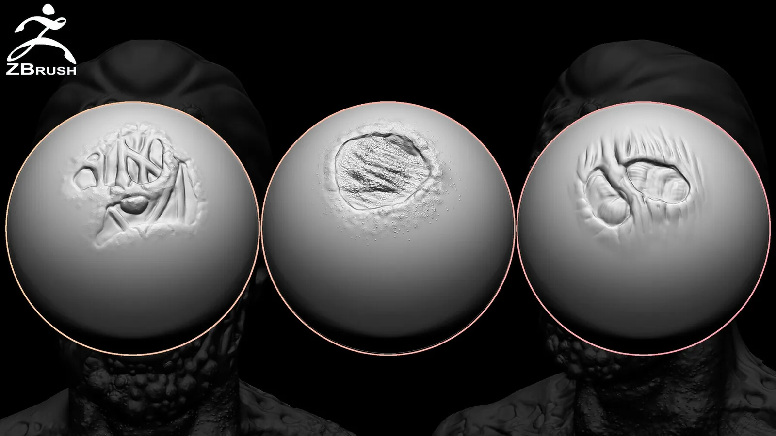 45 Monster (Zombie) Skin VDM Brush for ZBrush preview 2