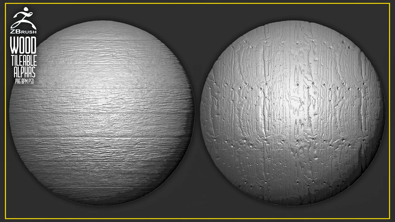 22 Wood Tileable Alphas Vol.5 (ZBrush, Substance) preview 3