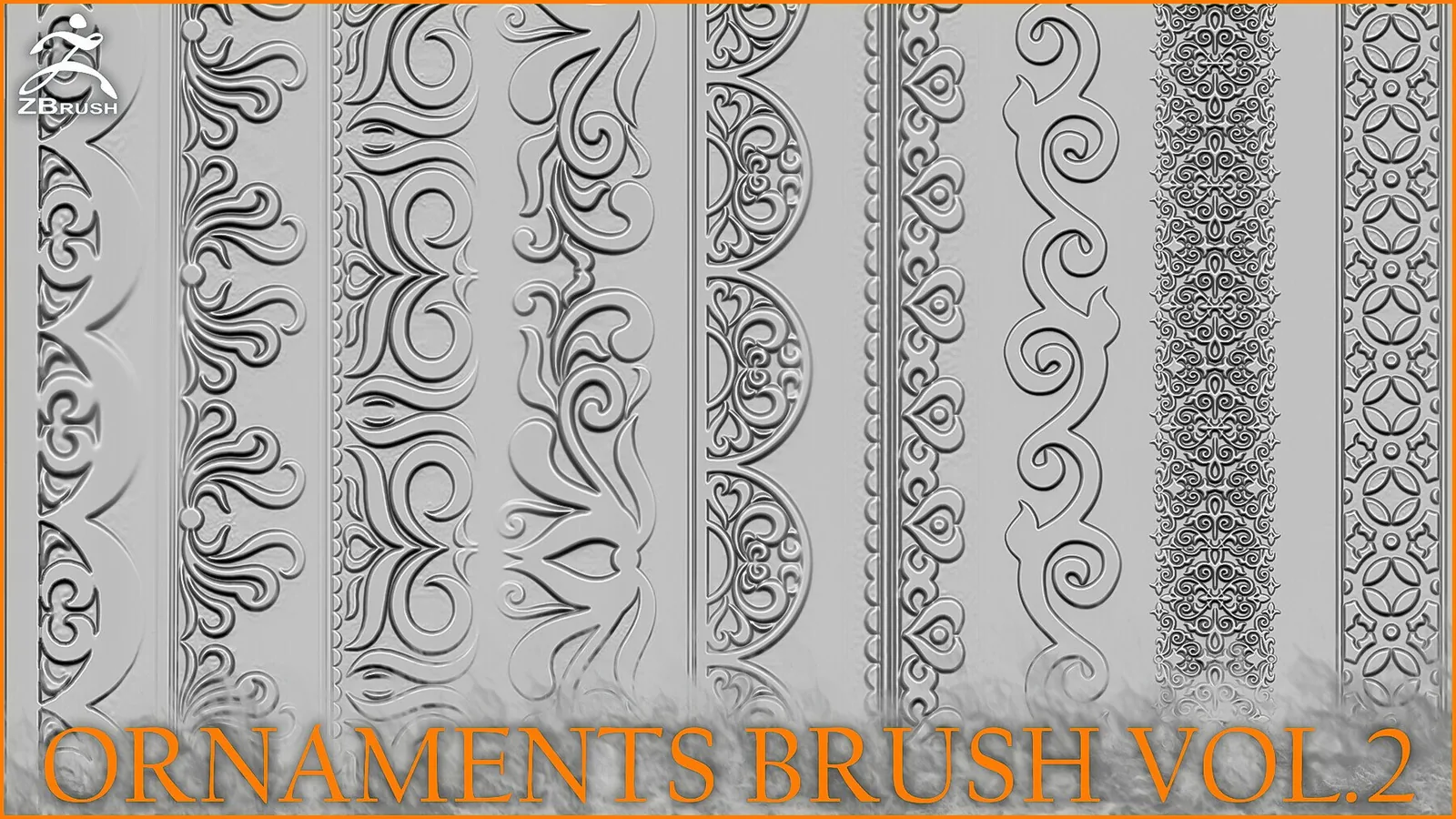 100+ Brushes Ornaments Bundle for ZBrush preview 3