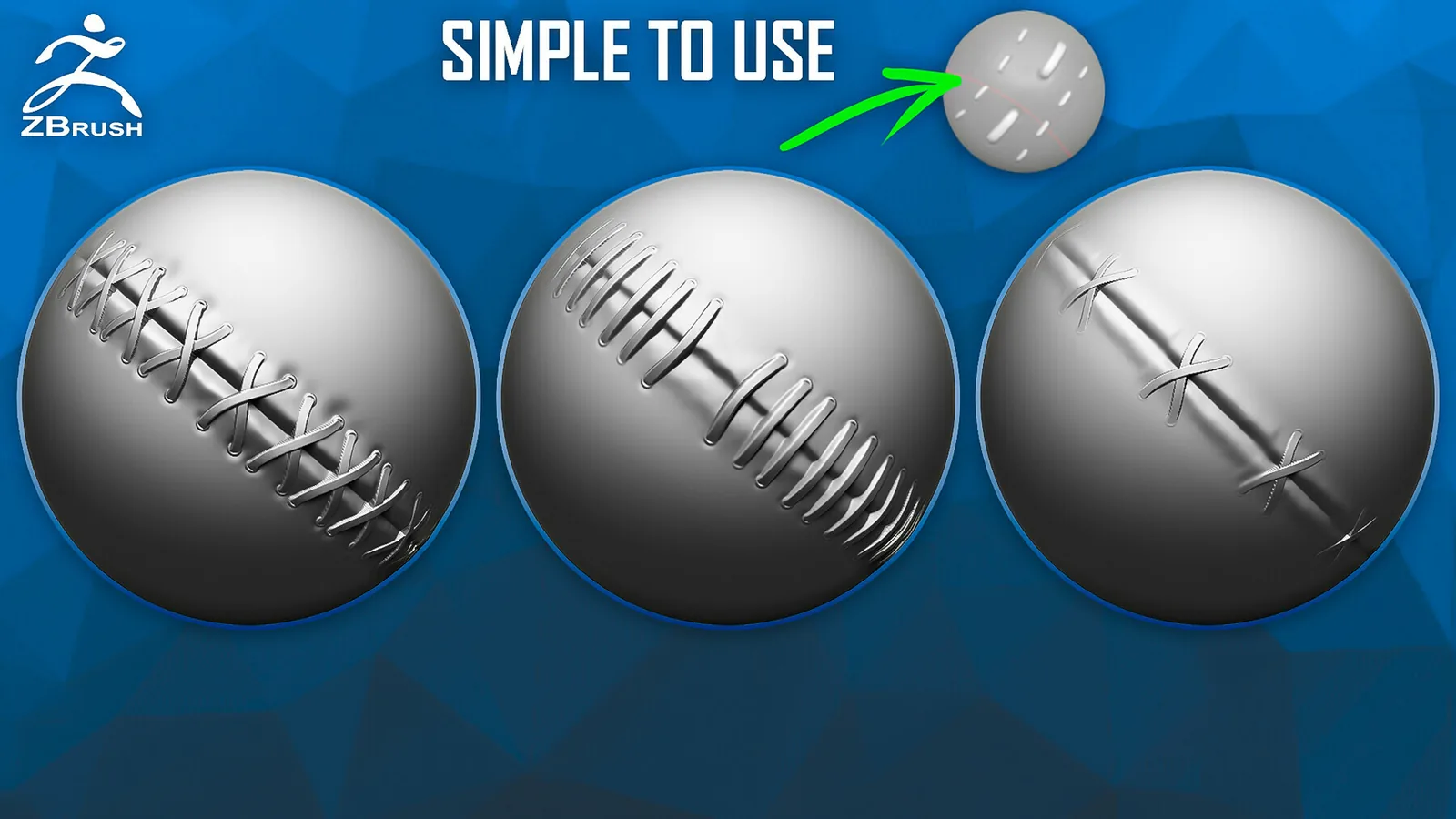 35 Seam and Stitch Alphas for ZBrush preview 2