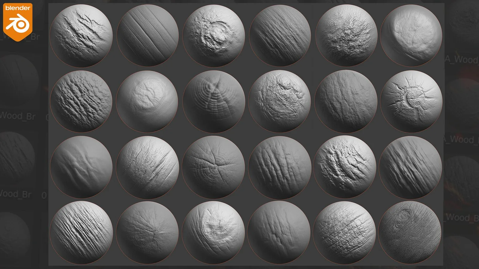 Blender Wood Sculpting Brushes preview 2