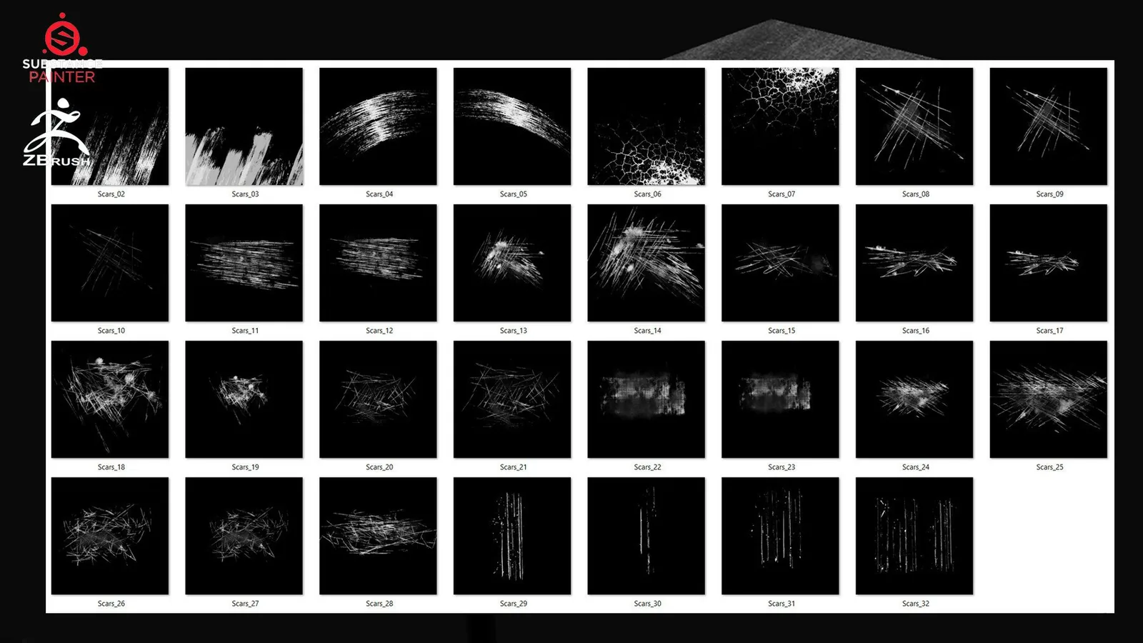 Damage Stencils for Substance Painter and ZBrush preview 3
