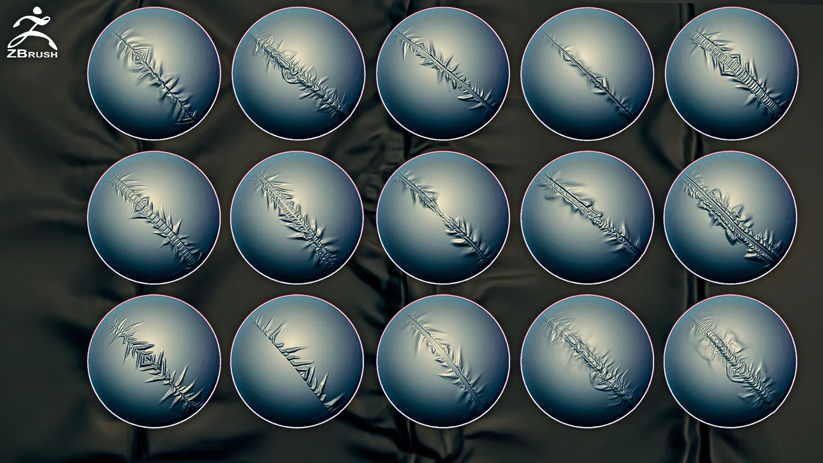 Seam Brush and Alphas (PSD) for ZBrush preview 1