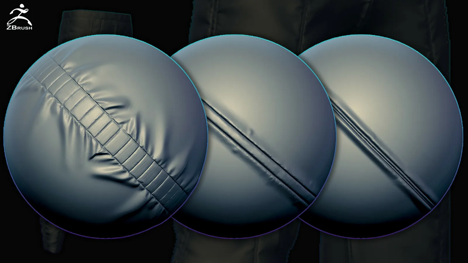 Seam and Folds Brushes for ZBrush (ZBP & PSD) preview 2