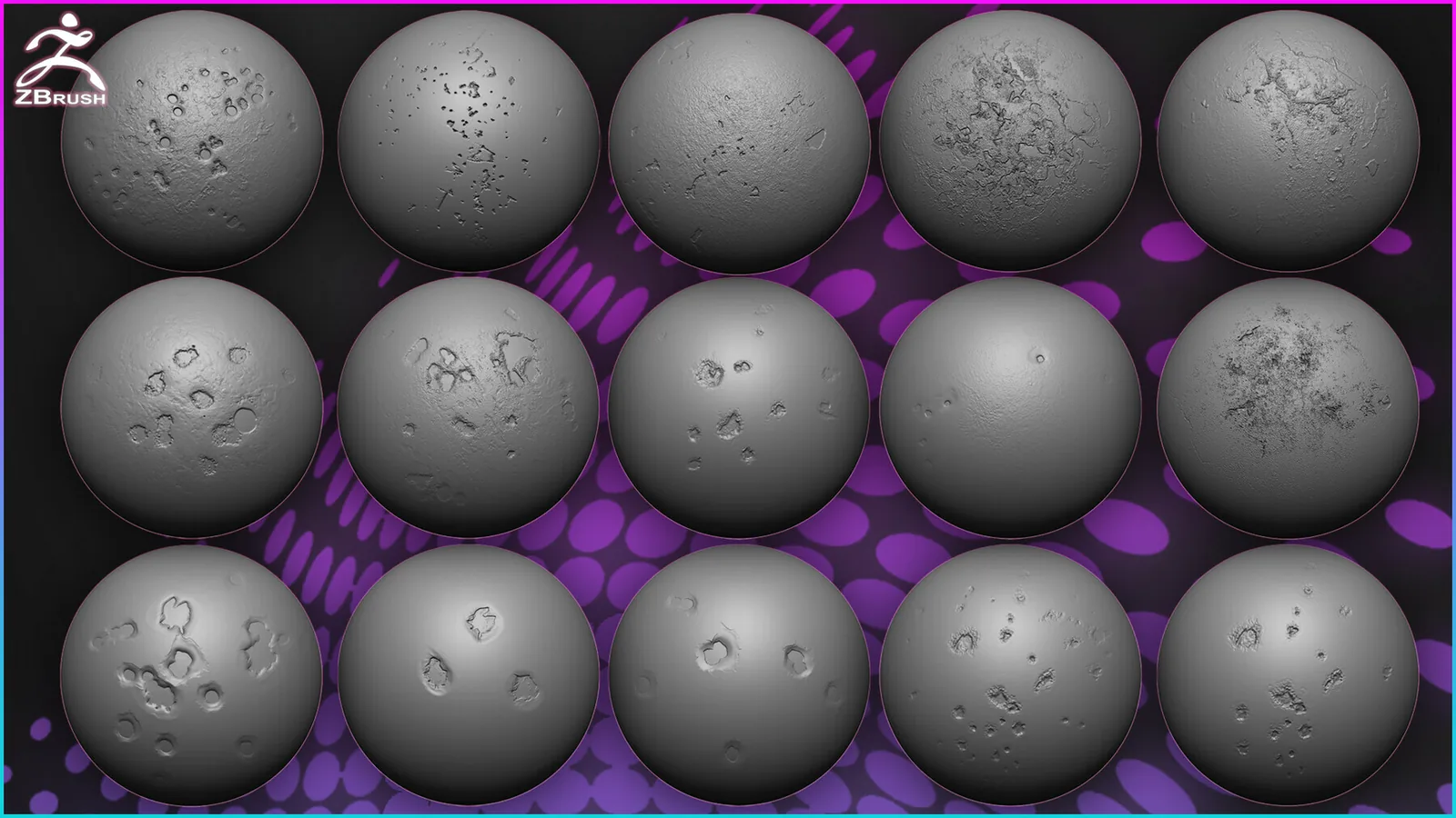 50 Damaged Alphas for Zbrush preview 2