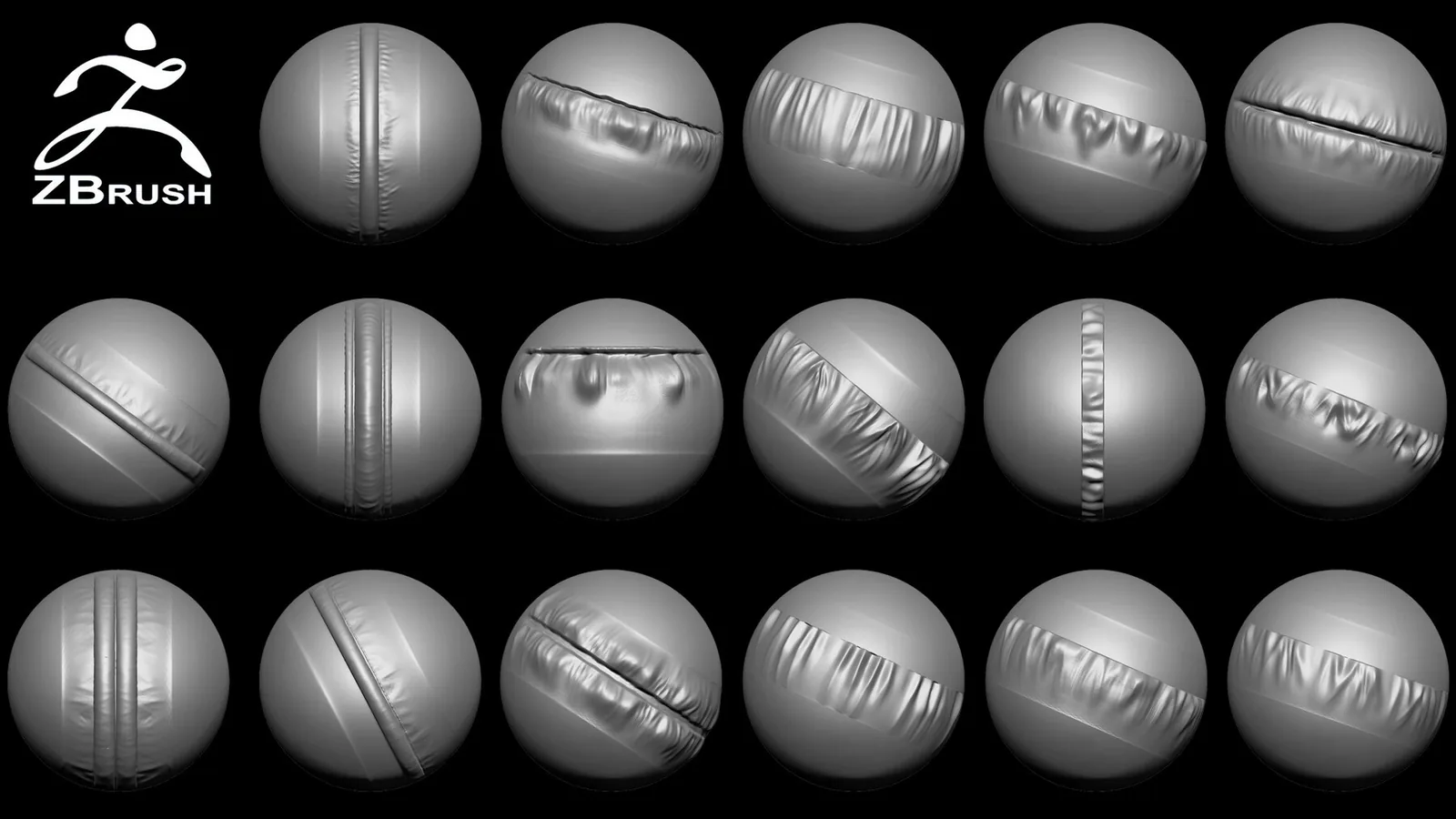 Seam Brushes + Alphas for ZBrush (PSD) preview 1