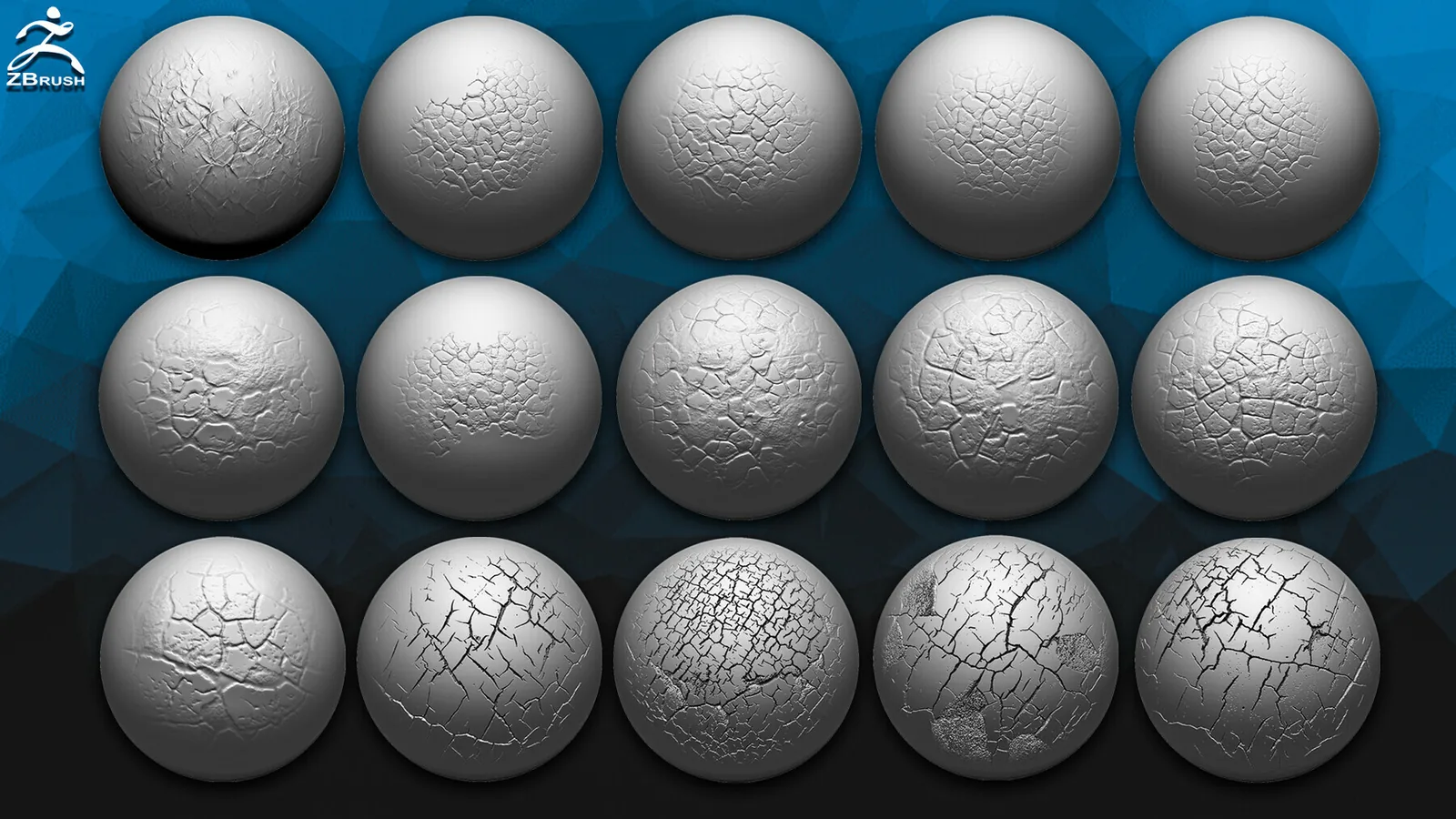 40 Crack and Damage Alphas for Zbrush preview 2