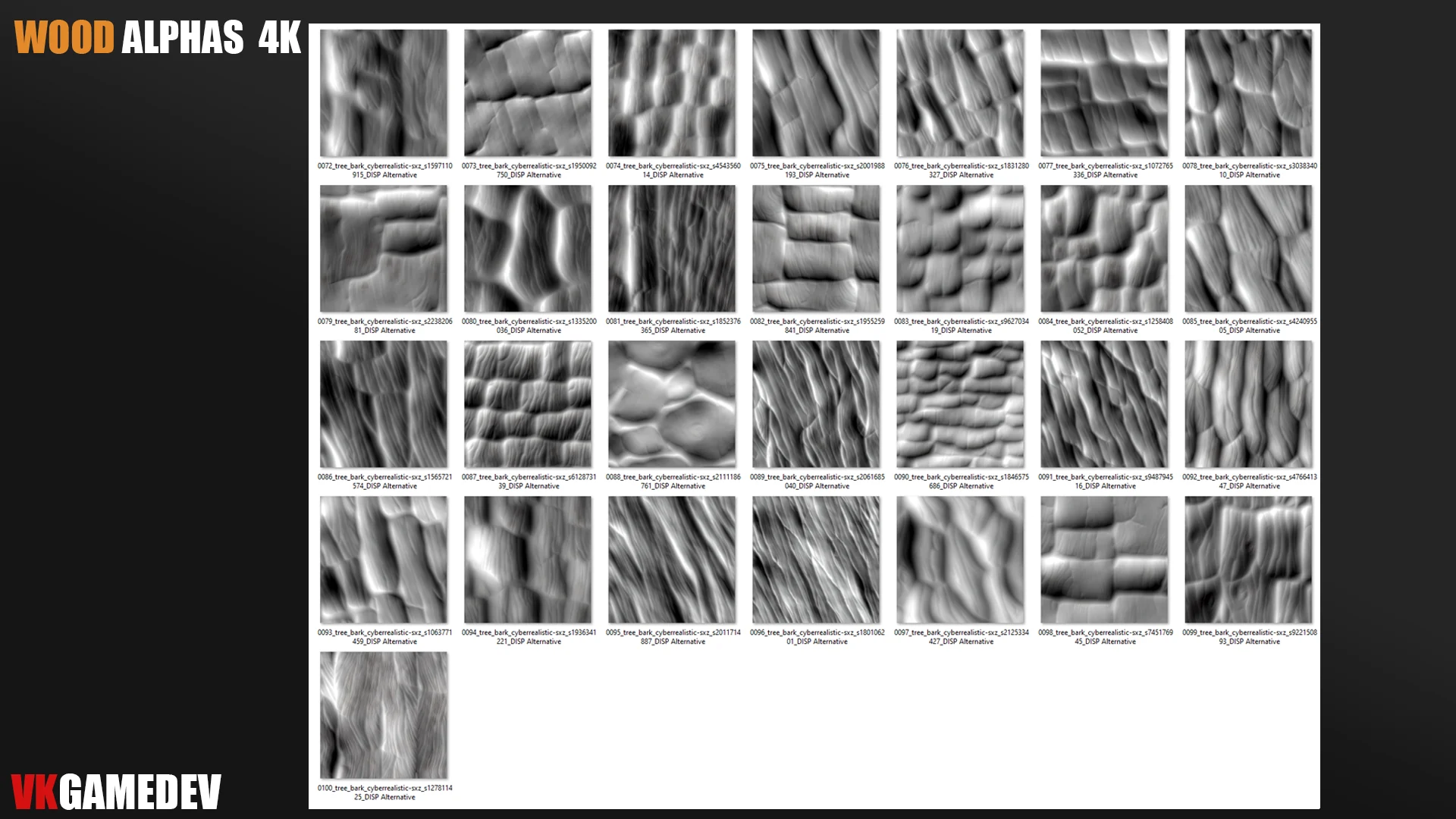 Wood Seamless Alphas Displacement Maps for ZBrush & Blender preview 5